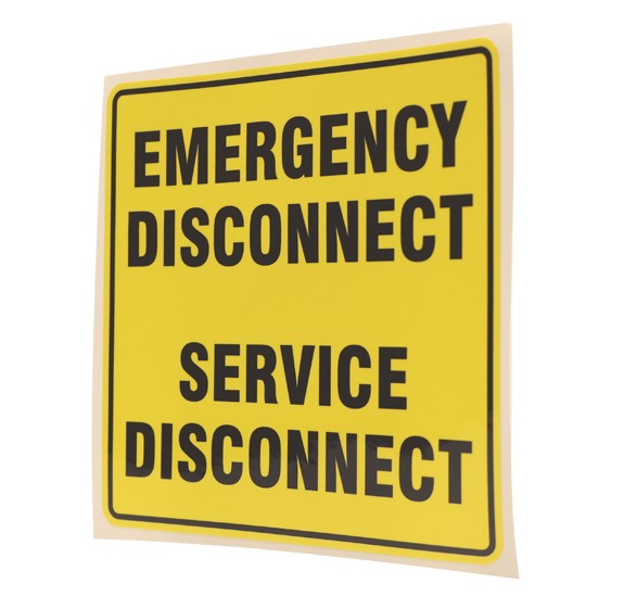 ﻿5.5 X 5.5 EMERGENCY DISCONNECT LABEL