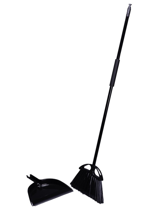 13" EXTRA WIDE ANGLE BROOM WITH DUSTPAN