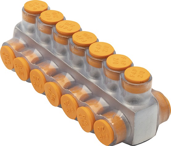 2/0 AWG 7 PORT CLEAR MULTI-TAP