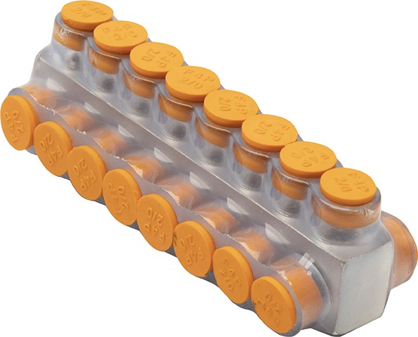 2/0 AWG 8 PORT CLEAR MULTI-TAP 2/0 AWG 8 PORT CLEAR MULTI-TAP