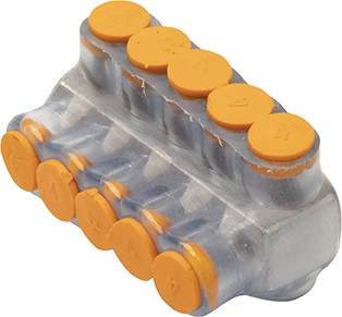 4-14 AWG 5 PORT 1 WAY CLEAR MULTI-TAP 4-14 AWG 5 PORT 1 WAY CLEAR MULTI-TAP