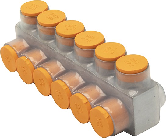 500 MCM 6 PORT 1 WAY CLEAR MULTI-TAP 500 MCM 6 PORT 1 WAY CLEAR MULTI-TAP