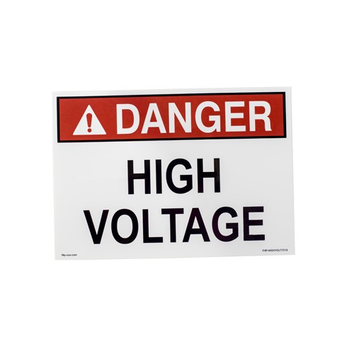 Danger: High Voltage Label 7"X10" Danger: High Voltage Label 7"X10"