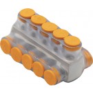 4-14 AWG 5 PORT CLEAR MULTI-TAP